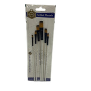 Flat Artist Paint Brush Set 6 PCS