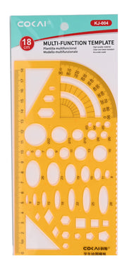 18cm Multi Function Geometry Template Ruler