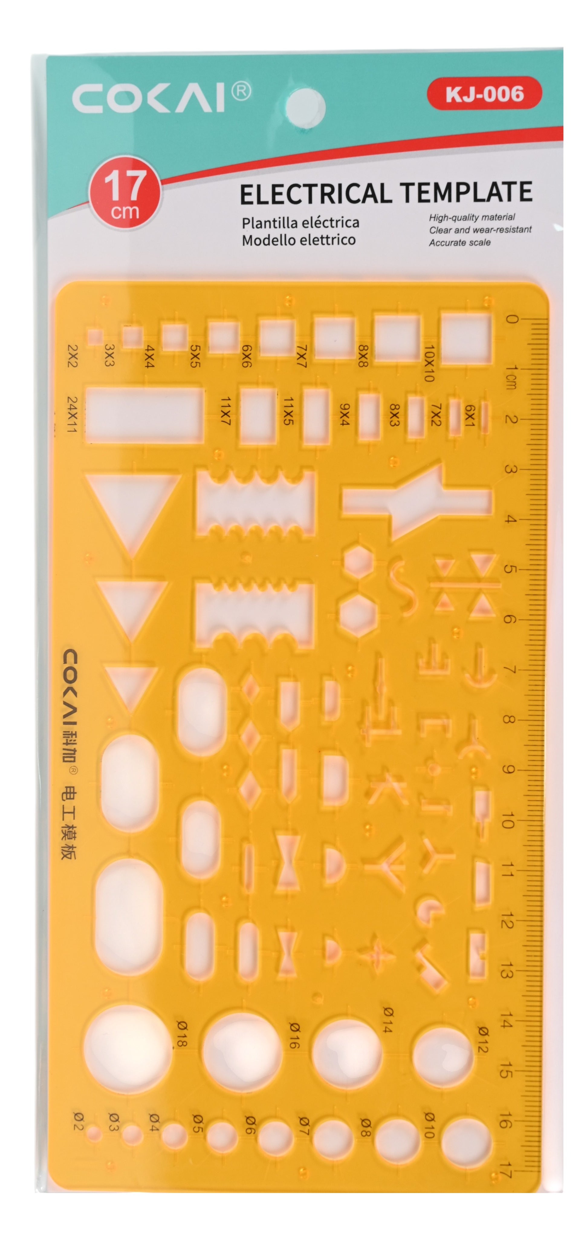 Electrical Template Ruler 17cm