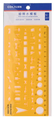 Water Supply and Drainage Template Ruler