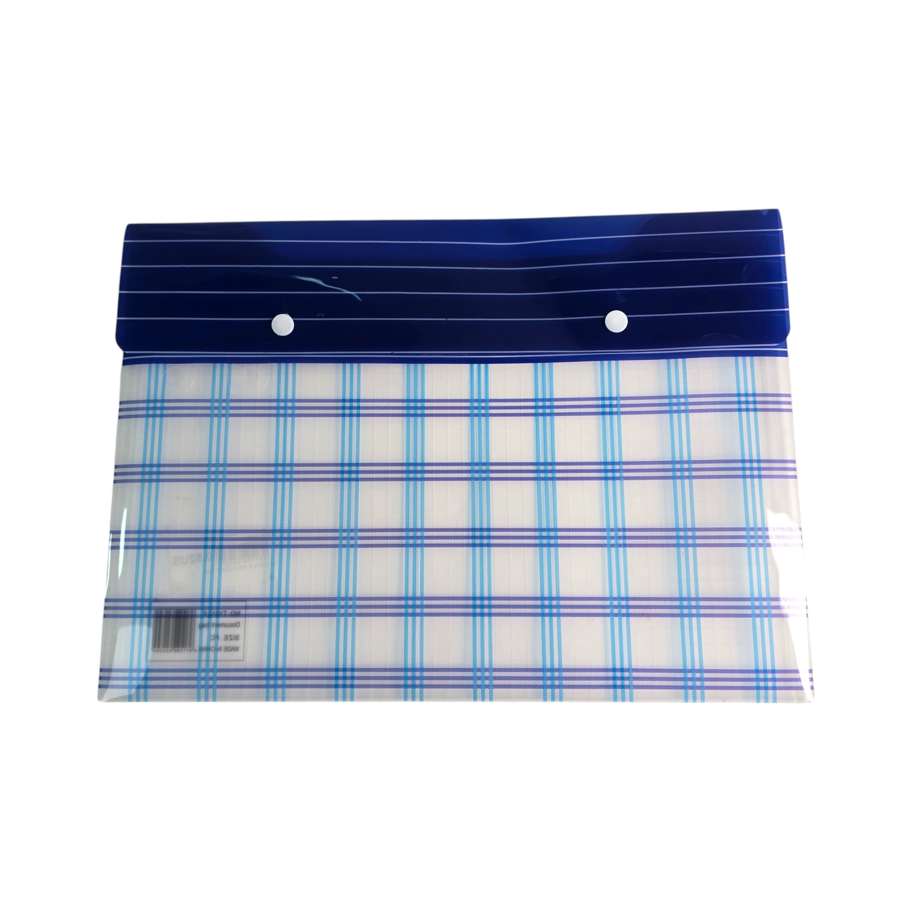 Striped Button Document Folder