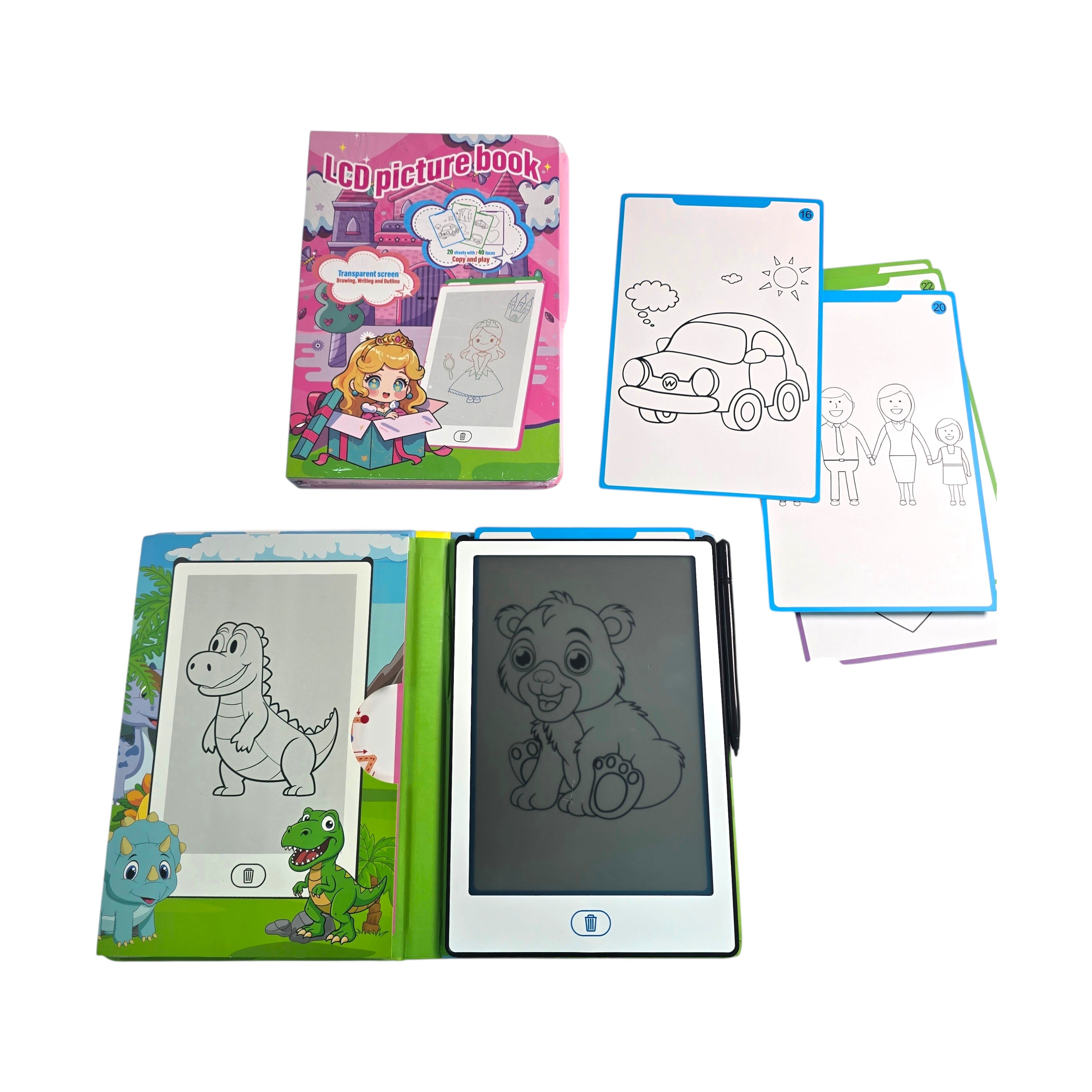 Kids LCD Writing Tablet Learning Set