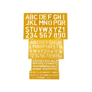 Alphabet & Number Stencil Template Set
