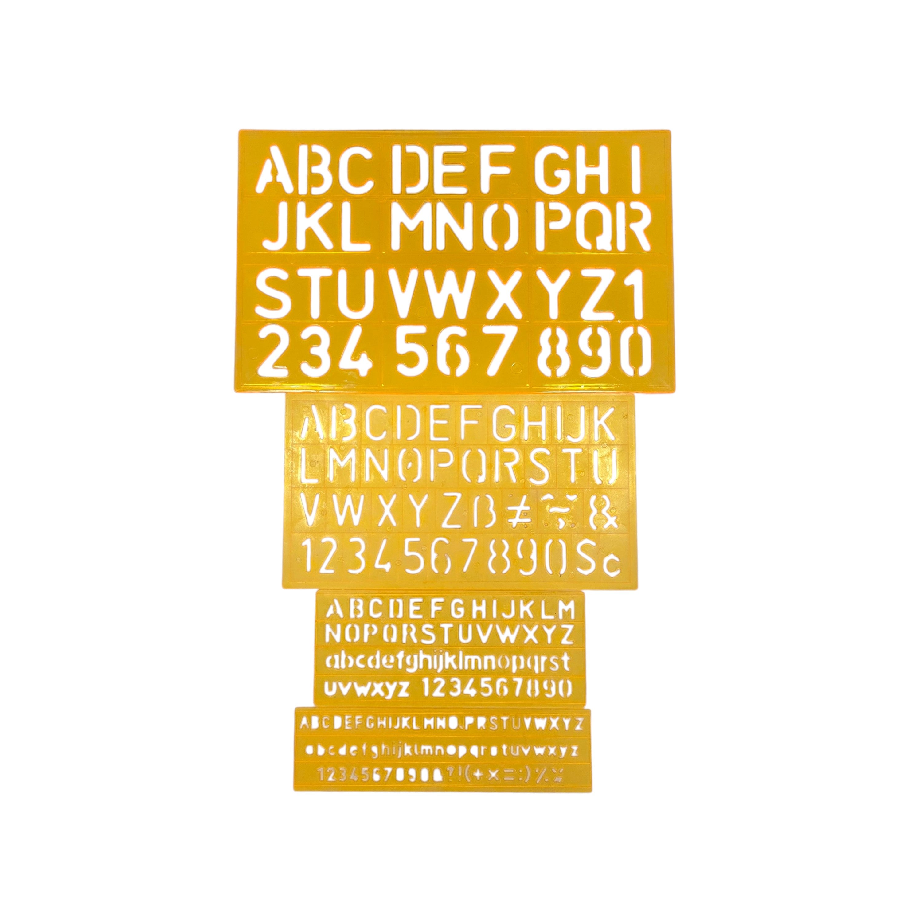 Alphabet & Number Stencil Template Set