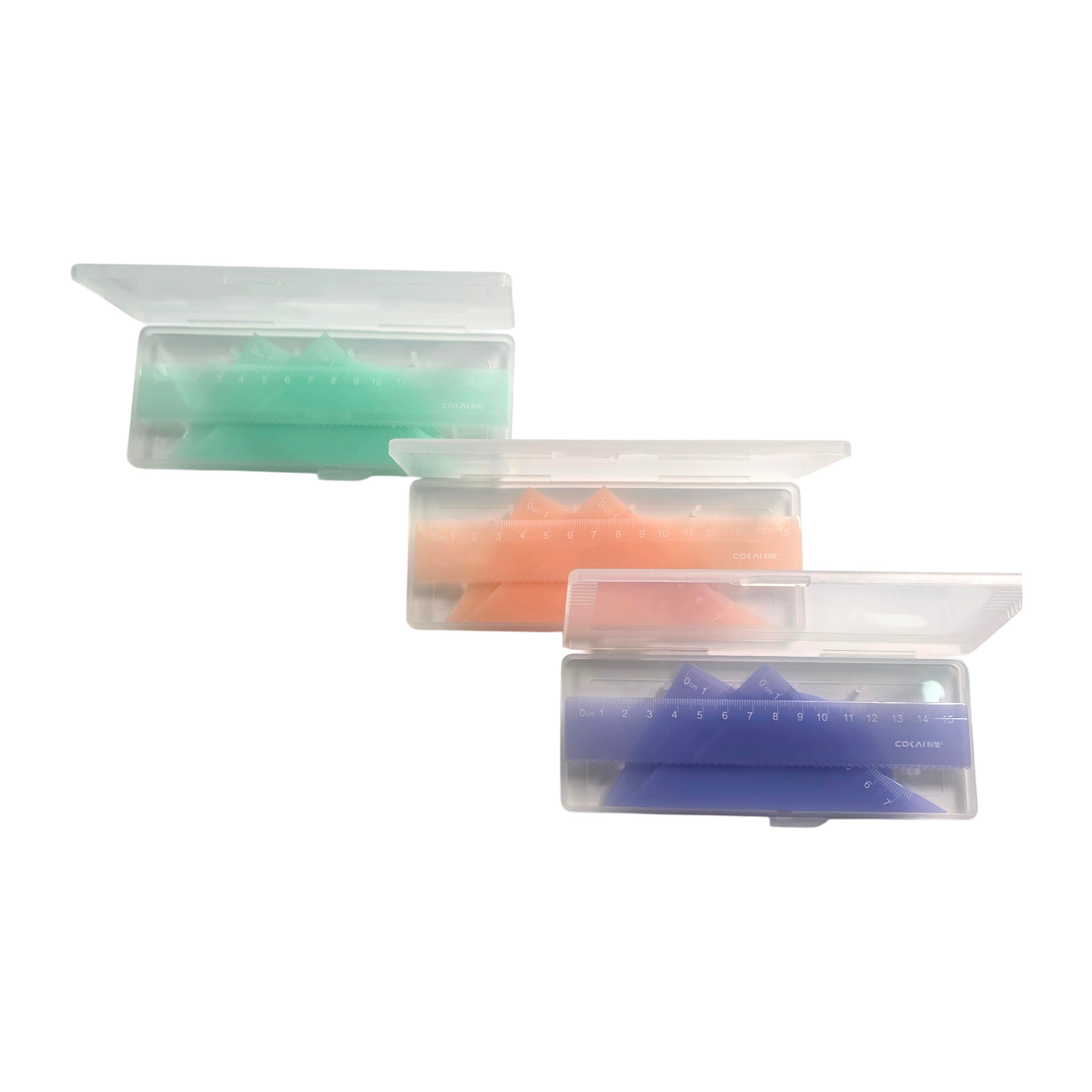 Transparent Geometry Set with Case