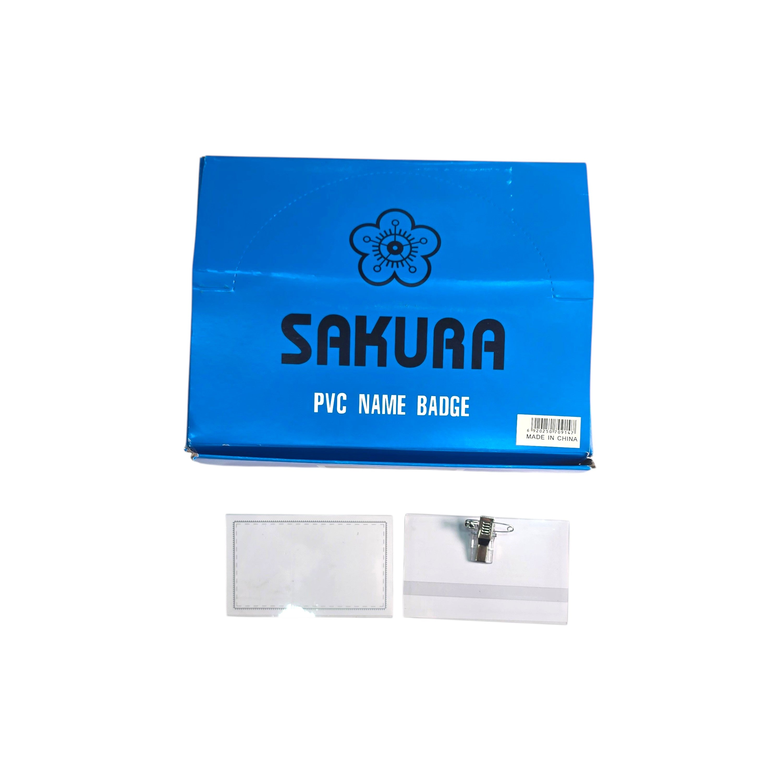 PVC Name Badge Holder with Clip 50/BOX
