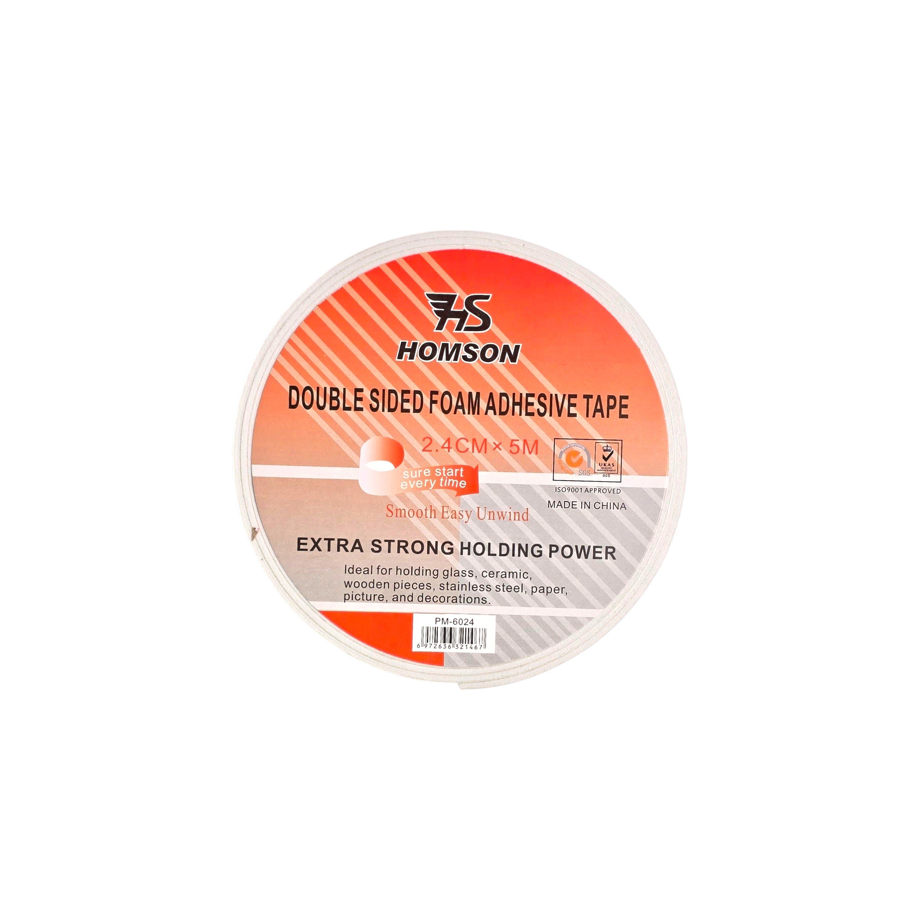 Homson Double Sided Foam Adhesive Tape 2.4cm x 5m