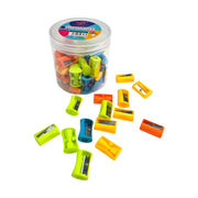 Color Plastic Pencil Sharpener 50PCS Jar