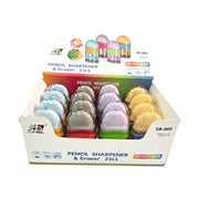 2-in-1 Pencil Sharpener & Eraser Set
