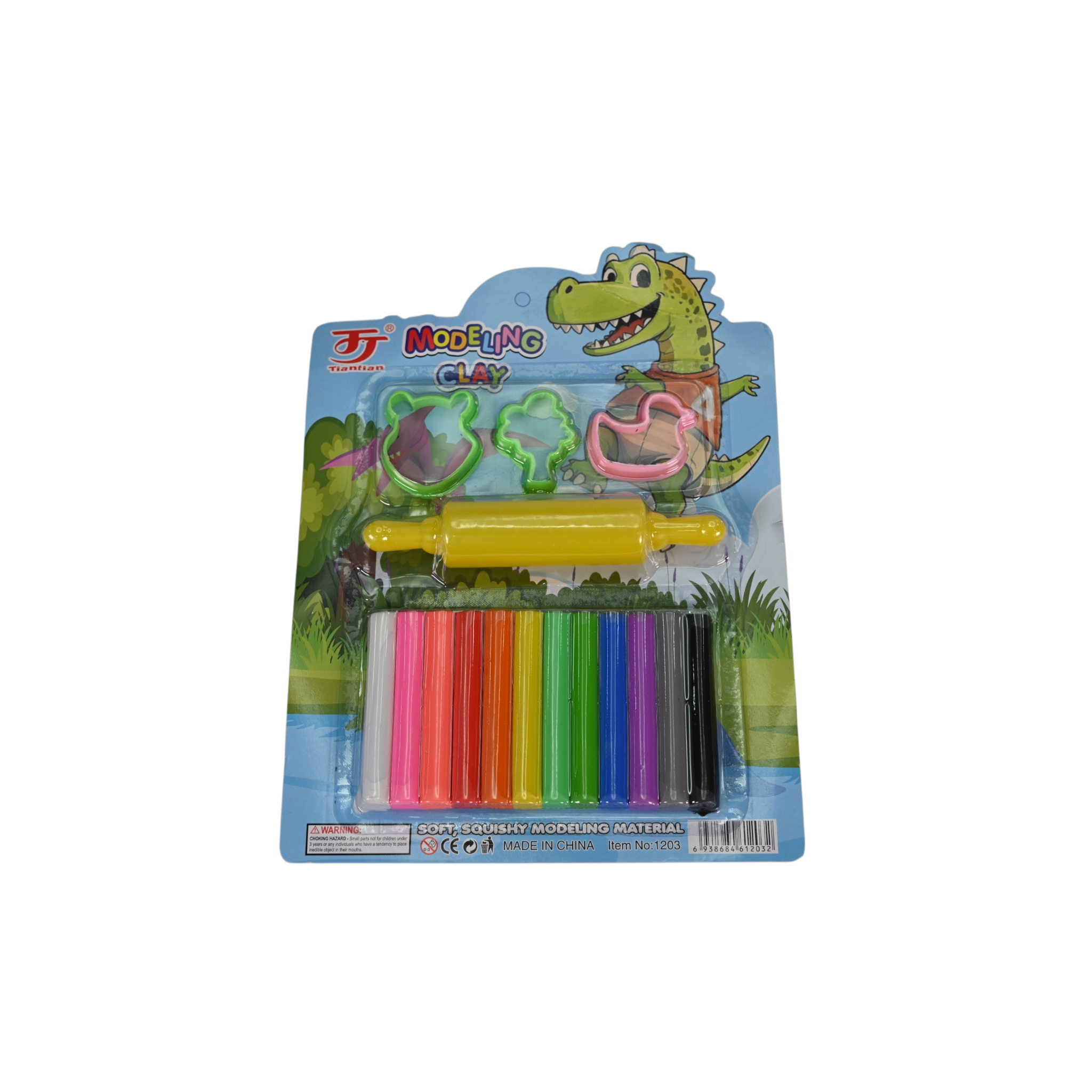 12 Colors Modeling Clay Set with Roller