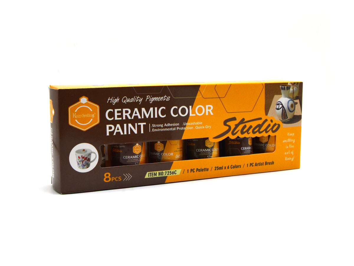 Ceramic Color Paint Set – 8 Pieces