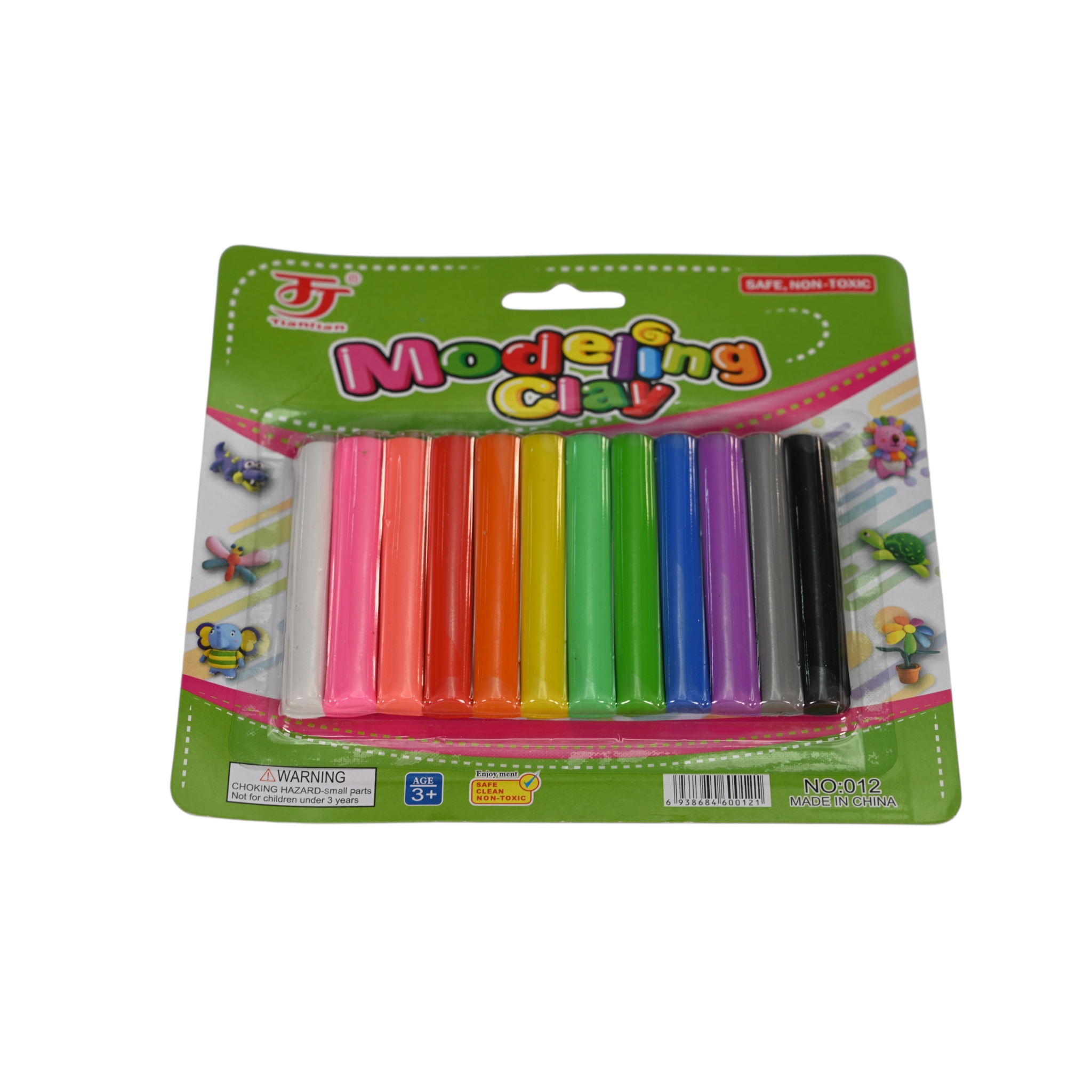 12 Colors Modeling Clay Sticks Set