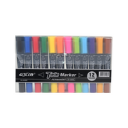GXin Twin Permanent Marker Set – 12 Colors