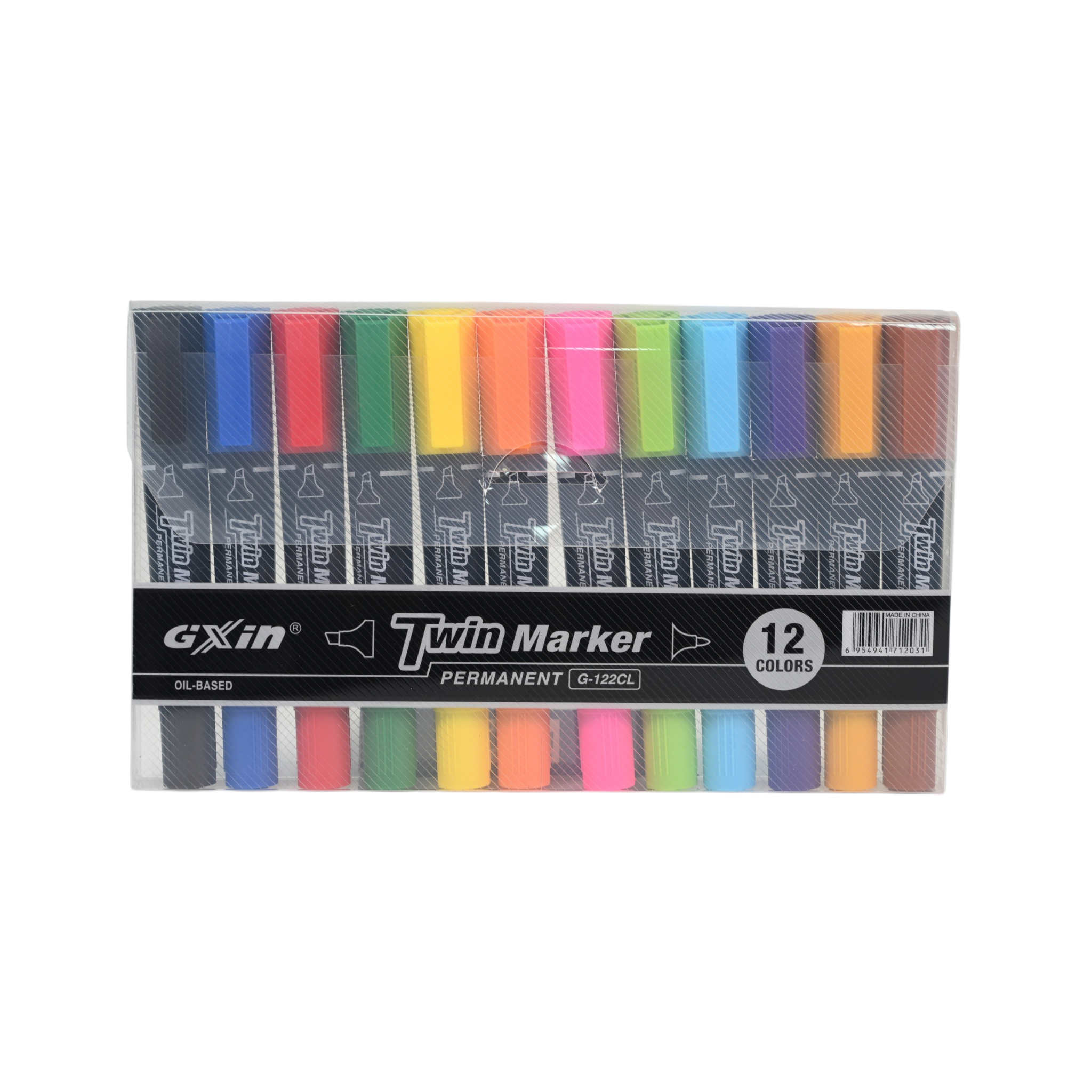 GXin Twin Permanent Marker Set – 12 Colors