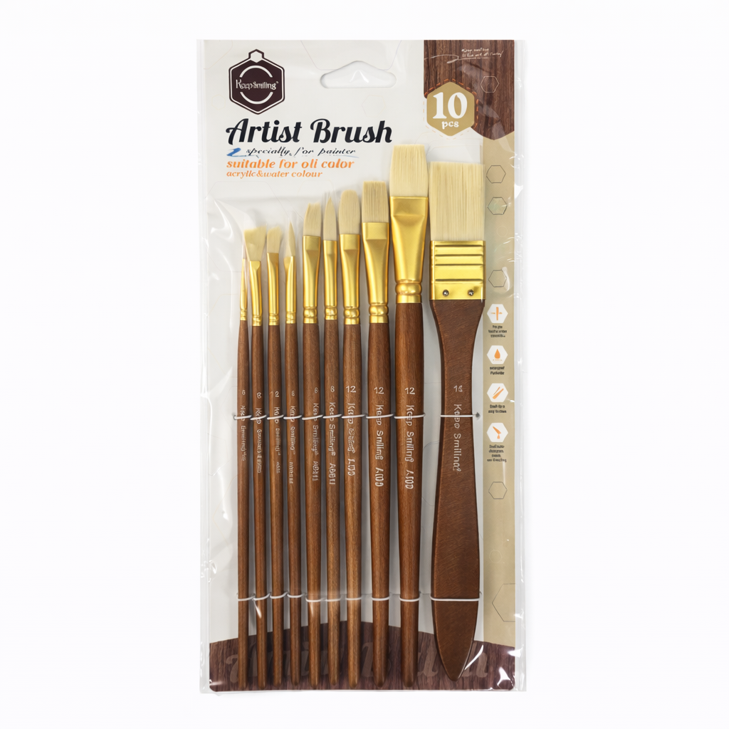 Artist Paint Brush Set – 10 Pieces