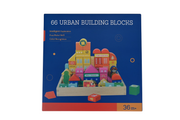 66-Piece Wooden Urban Building Blocks Set